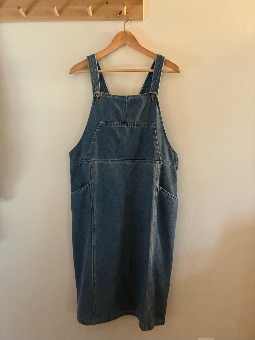 Denim Overall Dress - Blue Sleeveless Pinafore
